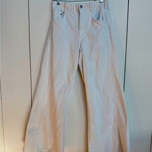 Anthropologie Women's White Wide-Leg Jeans